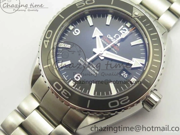 0309 EyeCatching Planet Ocean Professional Ceramic Bezel 45.5mm 1:1 VSF Best Edition Silver Markers on SS Bracelet A8500 Super Clone 8050